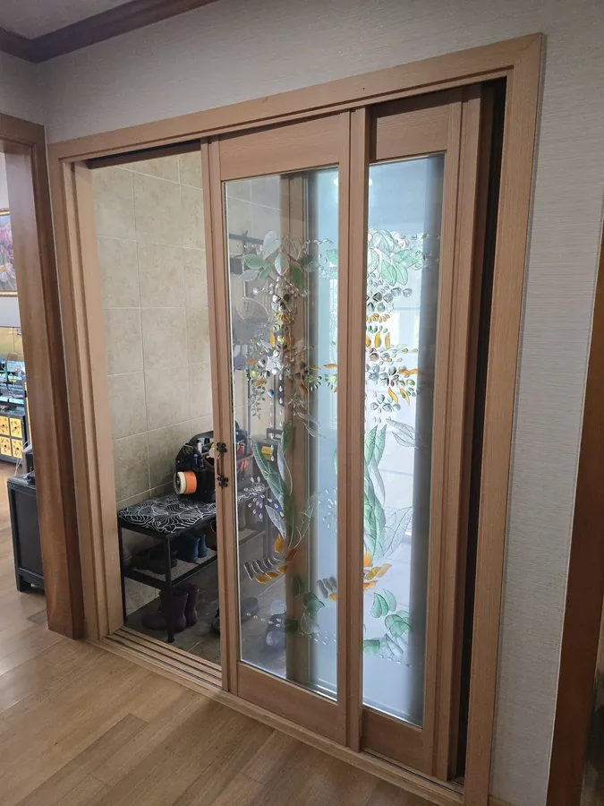 가평 미닫이문수리 시공전